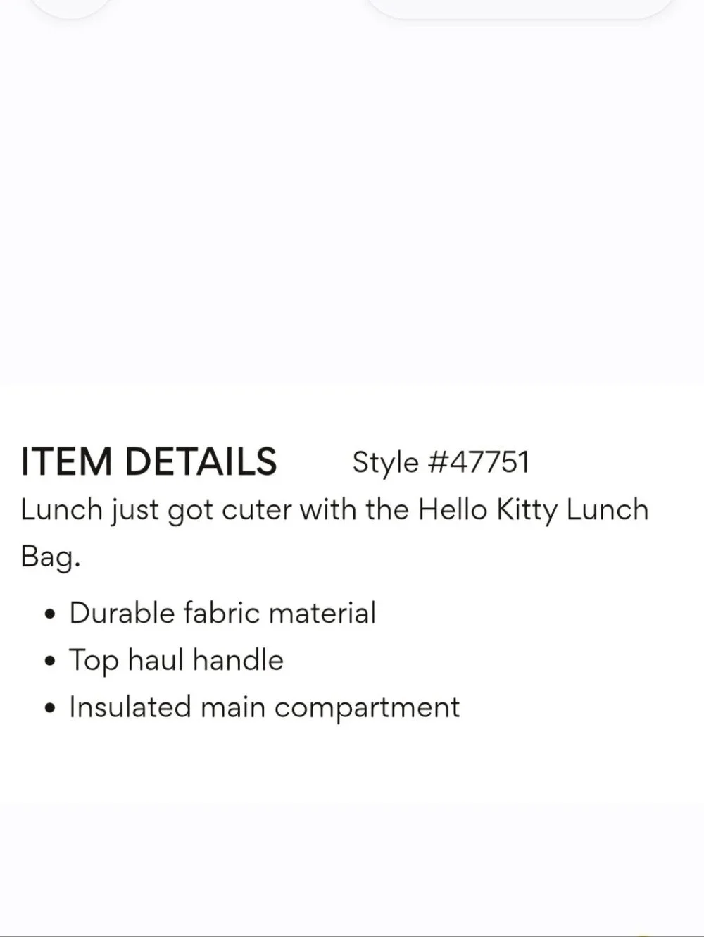 Hello Kitty Insulated Lunch Bag